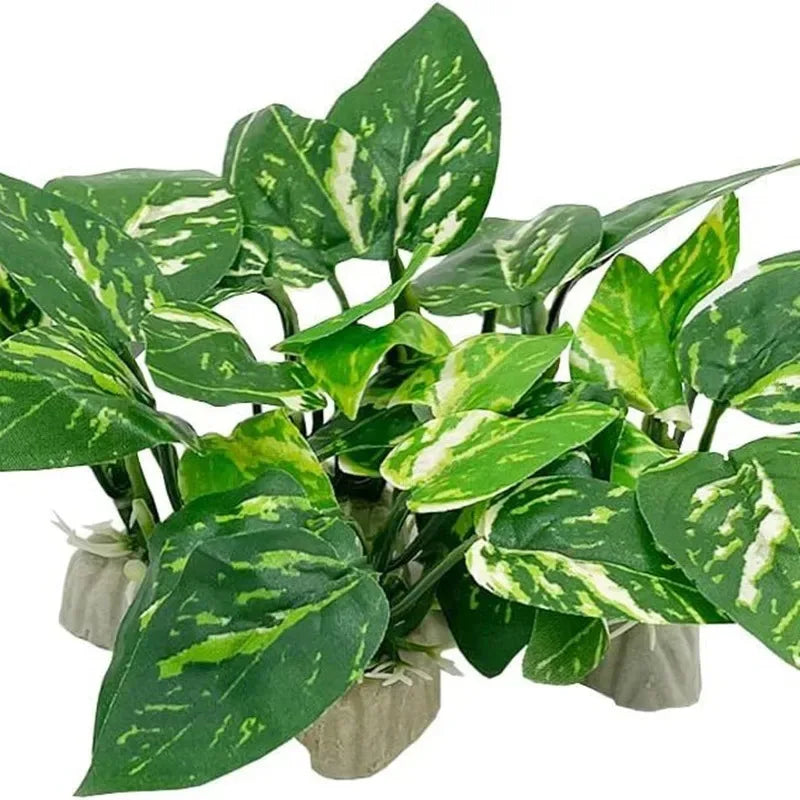 Aquarium Ornaments Simulation Plants Fish Tank Landscaping Decorations Plastic Water Plants Flowers Trees Rocks Accessories