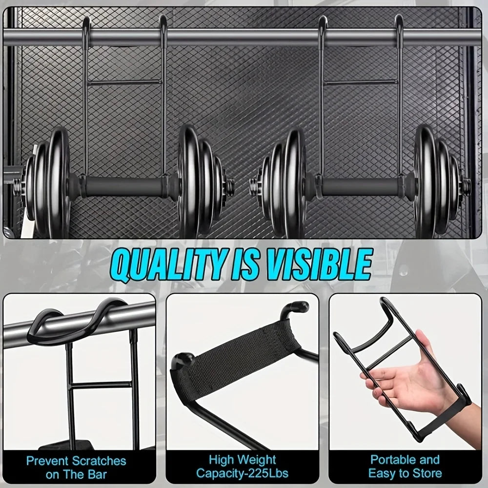 Dumbbell hook, dumbbell assist hook, thickened rubber coated anti slip multifunctional dumbbell hook, home auxiliary horizontal