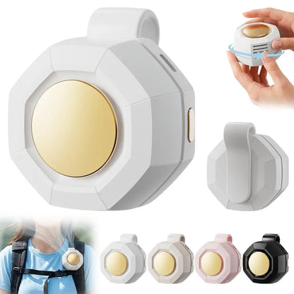 Portable Fan Mini Handheld Rechargeable Bladeless Electric Fan Clip Waist Fan Suitable for Outdoor Ventilation Desktop Small Fan