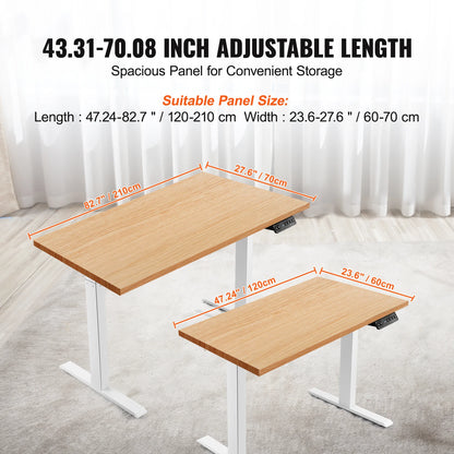 SucceBuy Standing Desk Frame  Electric Stand Up Computer Desk Legs Ergonomic DIY Workstation Base for Home and Office