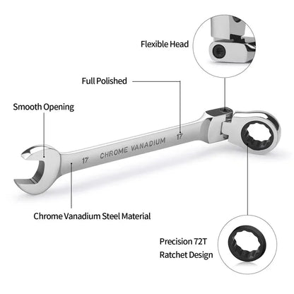 Mechanical Advantage Ratchet Wrench Tool for Easy Use in Tight Spaces Home Improvement Hardware Essential