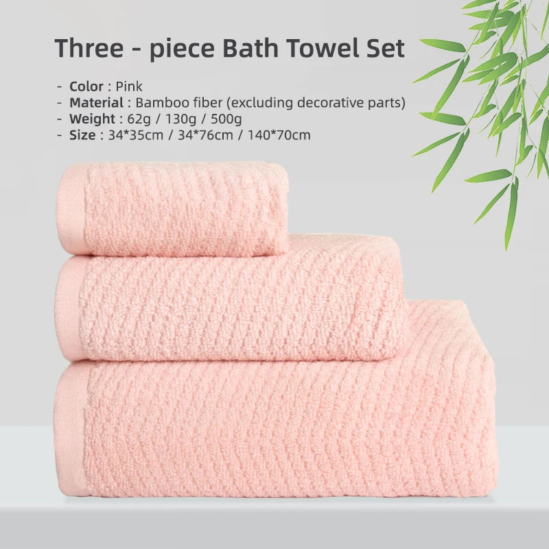 Bamboo Fiber Towels Sets Home Bath Towels for Adults Face Towel Thick Absorbent Luxury Bathroom Towels Hand Towels Quick Drying