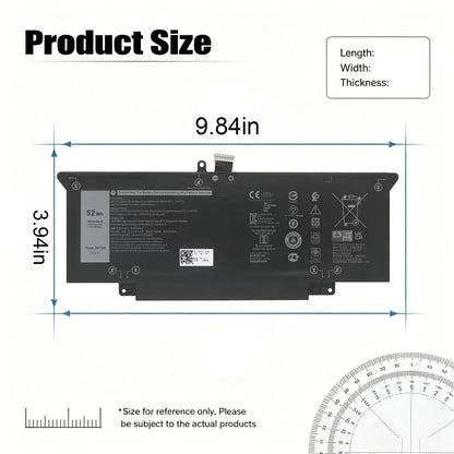 New JHT2H Laptop Battery For Dell Latitude 7380 7390 7480 7490 Series E7480 E7490 0JHT2H DM3WC CN-0JHT20H 35J09 0YJ9RP 52Wh