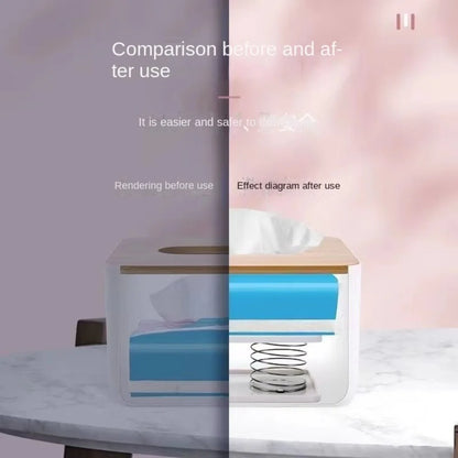 Creative Plastic Paper Towel Spring Pallet Practical High Elasticity Spring Tissue Box Bottom Paper White Double Springs