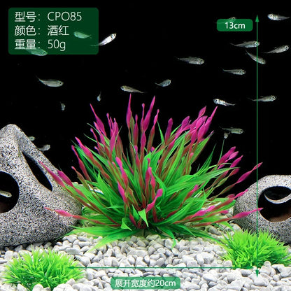 Plastic Aquarium Plants Fish Tank Decorations Artificial Seaweed Water Grass Underwater Plants for Aquarium Ornament