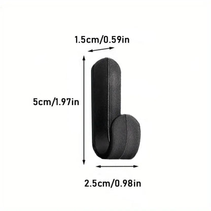 6Pcs Strong Self-Adhesive J-hook Waterproof Adhesive Hanging,Bathroom Towel Key Kitchen
