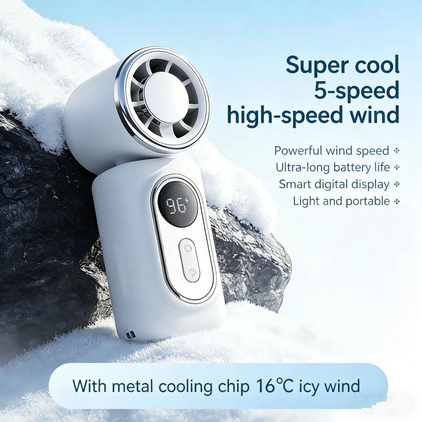 Portable Handheld Fan Mini Clip Fan Umbrella Holder Function Rotatable USB charging Compact Personal Cooling Fan Outdoor Camping