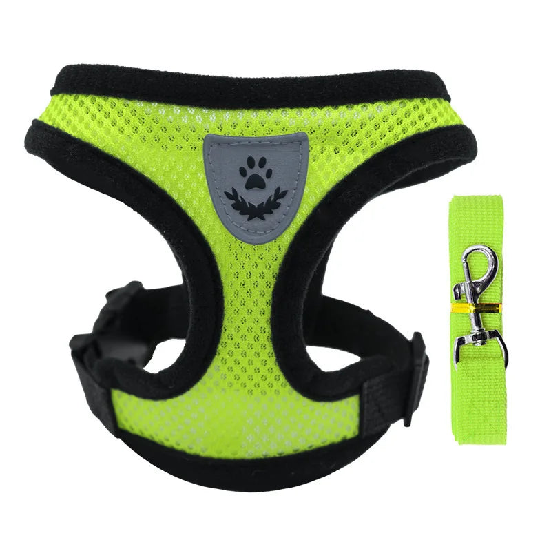 New style dog walking and cat chest strap outdoor traction rope explosion-proof and breathable chest back pet supplies