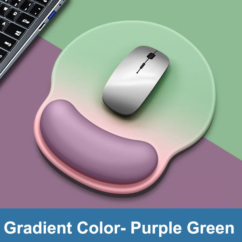 Gradient color mouse pad, comfortable wrist rest, non-slip mouse pad, soft mouse pad wrist rest, computer desktop foam mouse pad