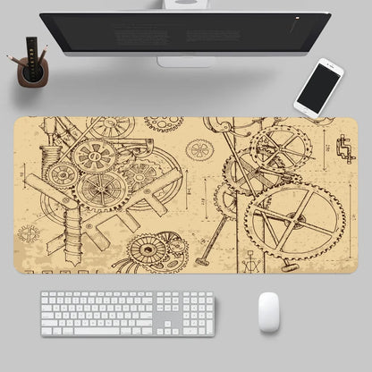Mouse Pad Gaming Accessory Mechanical Drawings Home Large HD Mousepad XXL MousePads Natural Rubber Carpet Non-Slip Table Mat
