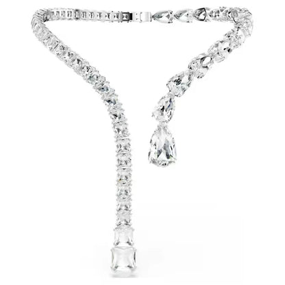 2025 New Trend Fine Wedding Jewelry Set Charming Luxury White Water Drop Crystal Fashion Women's Necklace Bracelet Earrings Ring