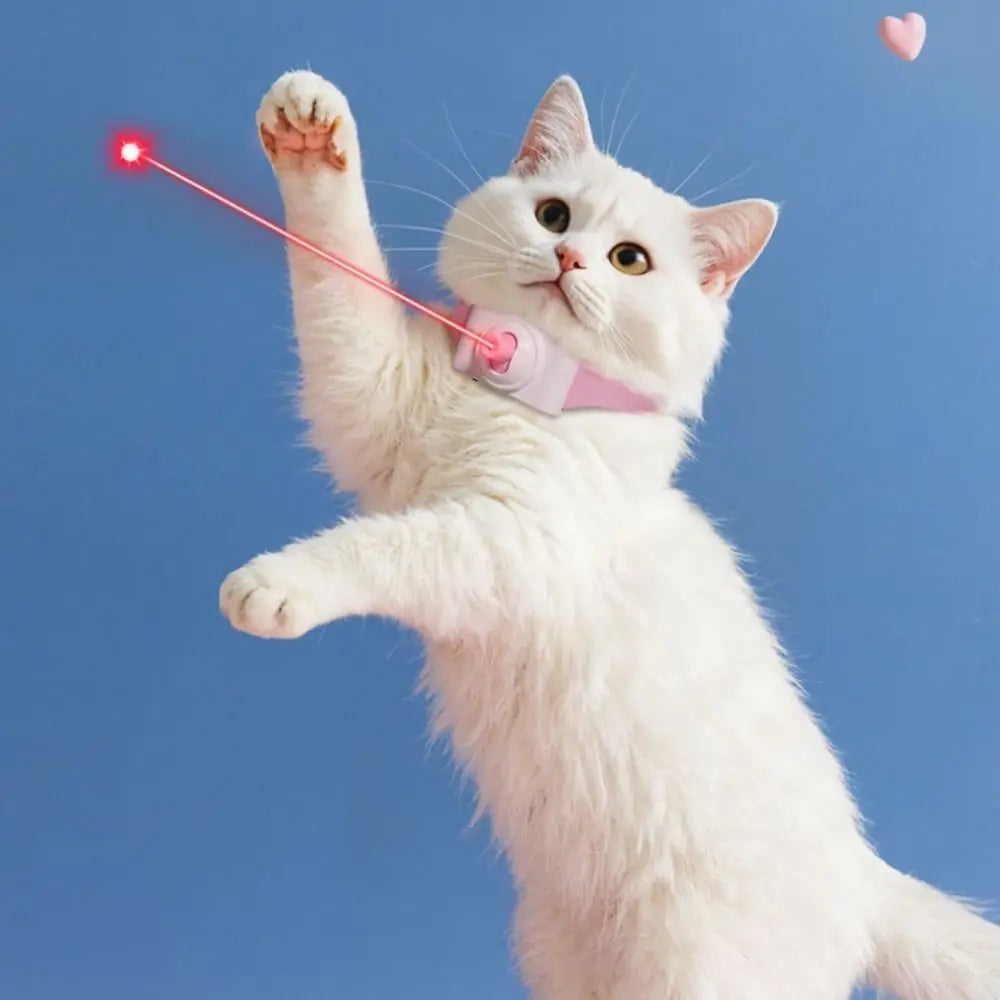 New Automatic Cat Laser Toy Electric with LED Light Intelligent LED Necklaces Pet Supplies Cat Laser Collar for Cat Accessories