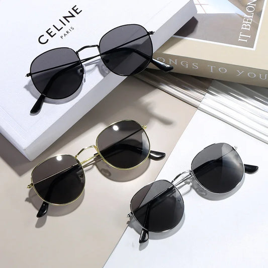Round Sunglasses Men Vintage Metal Sunglasses for Women Luxury Brand Goggle Sun Glasses Ladies Sun Glasses for Female Male ﻿