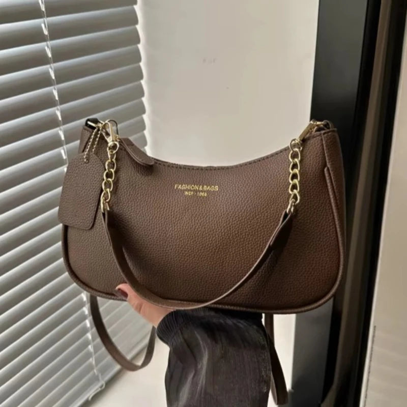 Faionable Casual Crossbody Bag Women's Oulder Bag Trendy Design 2026 Spring Underarm Bag Soft PU Leather Color Handbags Purses