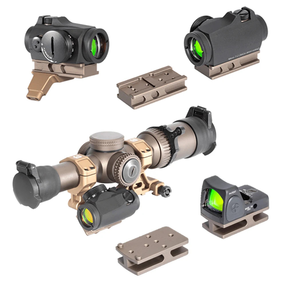 COMM C1 Modular Mount 1.54"/1.70" Optical Centerline Height 30/34mm Ring Size ScopeMount With Offset Optic Adapter