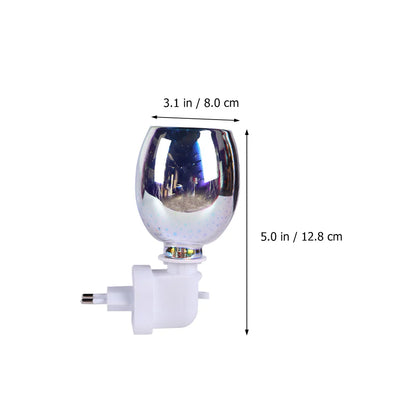 3D Glass Electric Fragrance Heater Scented Wax Warmer Aromatherapy Lamp Plug In Warmer Home Decor Incense Burner