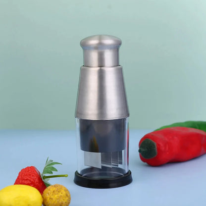 Stainless Steel Manual Hand Chopper Kitchen Tools Vegetable Chopper Mini Garlic Mincer for Garlic Ginger Herbs Nuts