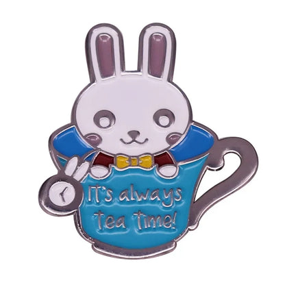 Lovely Delicate Cup Badge Personalized Creative Alloy Enamel Brooch Fashion Clothing Decorative Lapel Pin Boutique Metal Gift