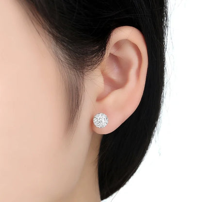 925 Sterling Silver Earrings Women Sparkling Zircon Long U-shaped Hoop Earring For Anniversary Wedding Jewelry Gifts