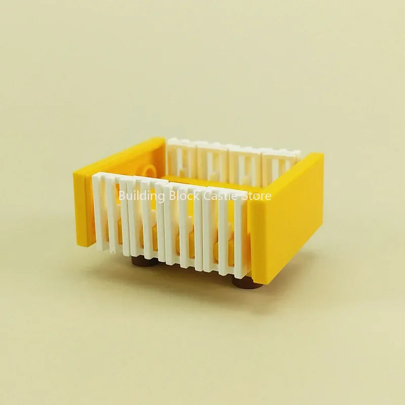 MOC Modern Home Sofa, TV Cabinet, Furniture, Refrigerator Small Particle Building Block Scene Construction Toy Model
