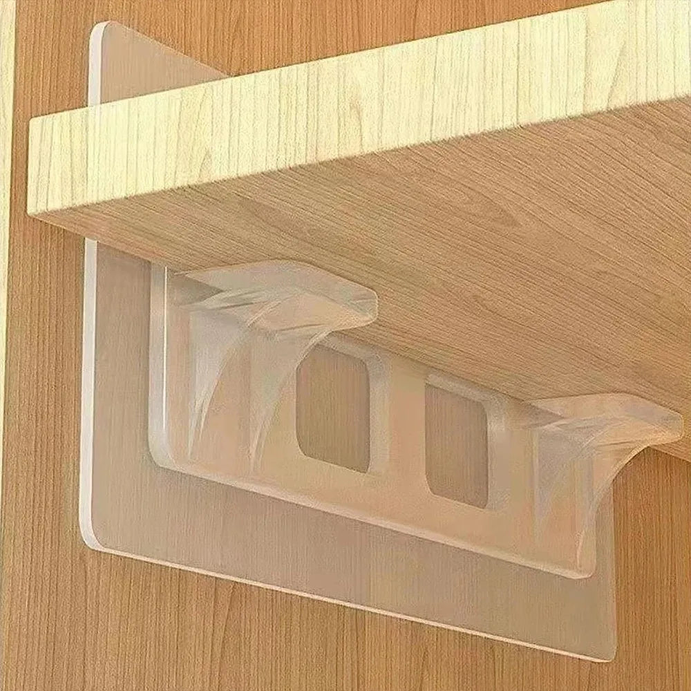 6/12pcs Wardrobe Divider Brackets Non-Marking Sticky Kitchen Cabinet Divider Brackets Anti-Side Slip Layer Support Brackets