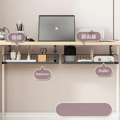 Under Desk Cable Management Tray, No Drill Steel Desk Cable Organizers, Wire Management Tray Cable Management Rack