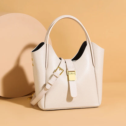 Genuine Leather High Quality Women's Tote Bag Designer Female Crossbody Bag Retro Casual Female Shoulder Messenger Handbags 2026