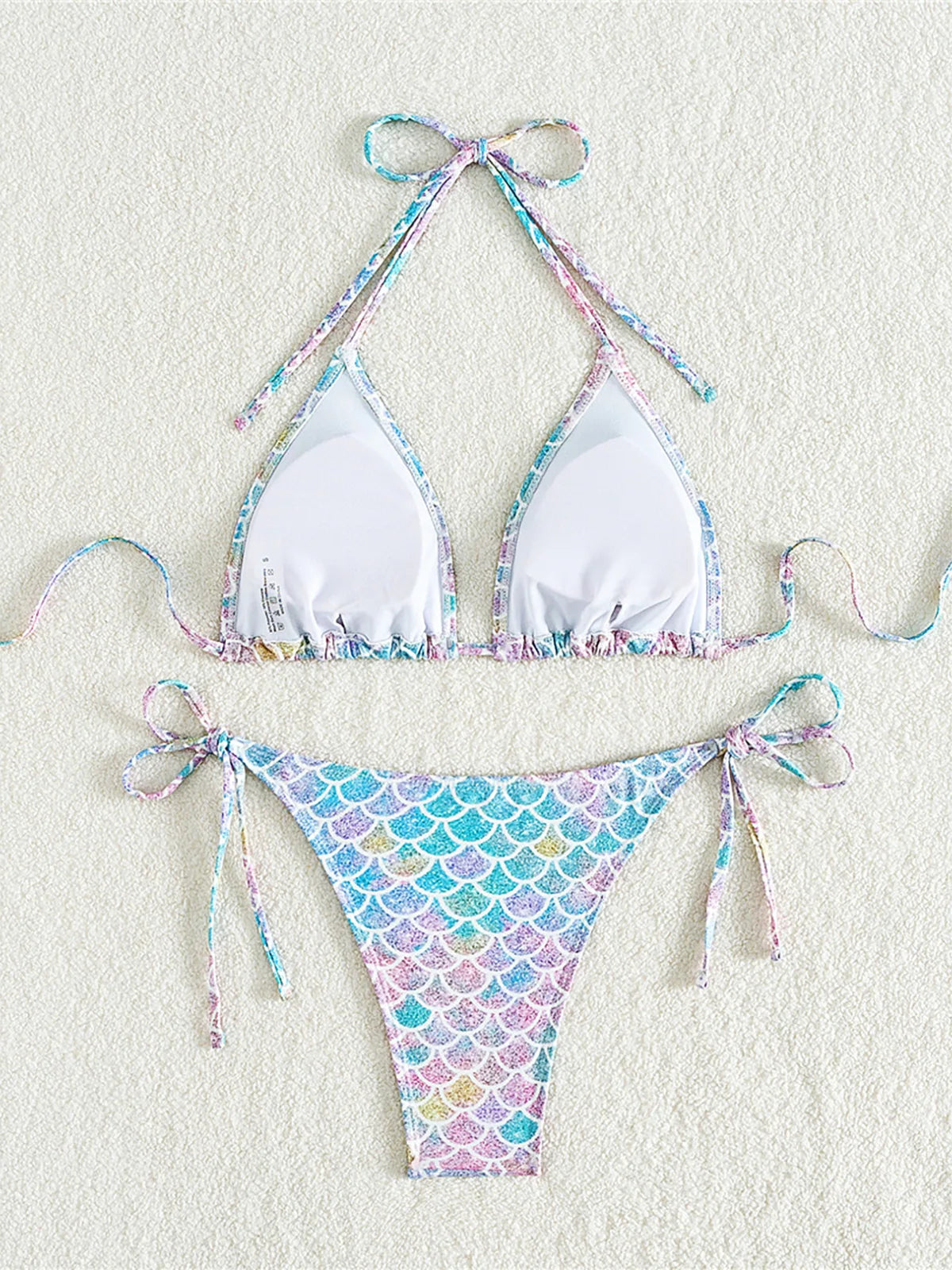 XS - L Printed Halter High Leg Cut Bikini Women Swimwear Female Swimsuit Two-pieces Bikini set Bather Bathing Suit Swim K5302