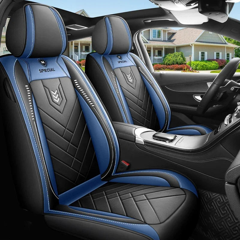 New Upgraded Car Seat Cushion, New Fully Enclosed Car Seat Cover, All Season Universal Small Car Seat Cover, Leather Seat Cover