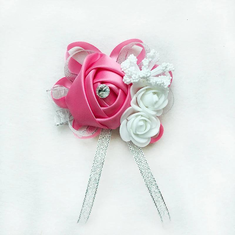 Lovegrace Wrist Corsages Bracelet Rose Artificial Flowers on the Wrist Bridesmaids Bracelet Marriage Bridal Hand Flower Wedding