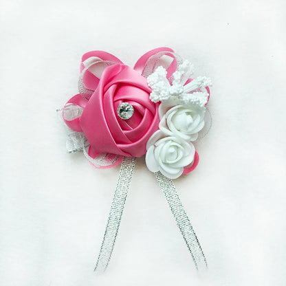 Lovegrace Wrist Corsages Bracelet Rose Artificial Flowers on the Wrist Bridesmaids Bracelet Marriage Bridal Hand Flower Wedding