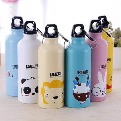 (12pcs) Camping Alloy Water Bottle 500ml Lightweight Single Wall Soft Camping Cycling Water Bottle