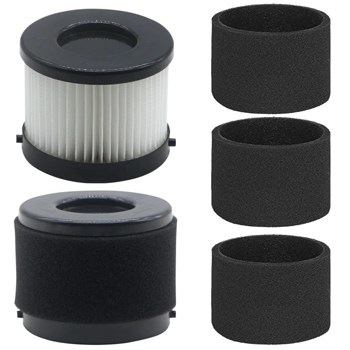 A74G-49-90-0160, 49-90-1951 Filters for Milwaukee Compact Vacuum 0882-20 M18, 2 Pack HEPA Filters and 4 Pack Foam Filters