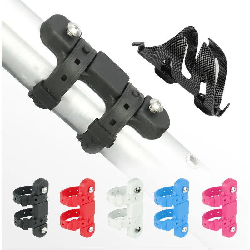 Fahrrad-Flaschenhalter-Adapter, 5 Farben, Silikon-Flaschenhalterungsband, Sattelstütze, Gabel, Rahmen, Mehrfachmontage, Fahrradteile
