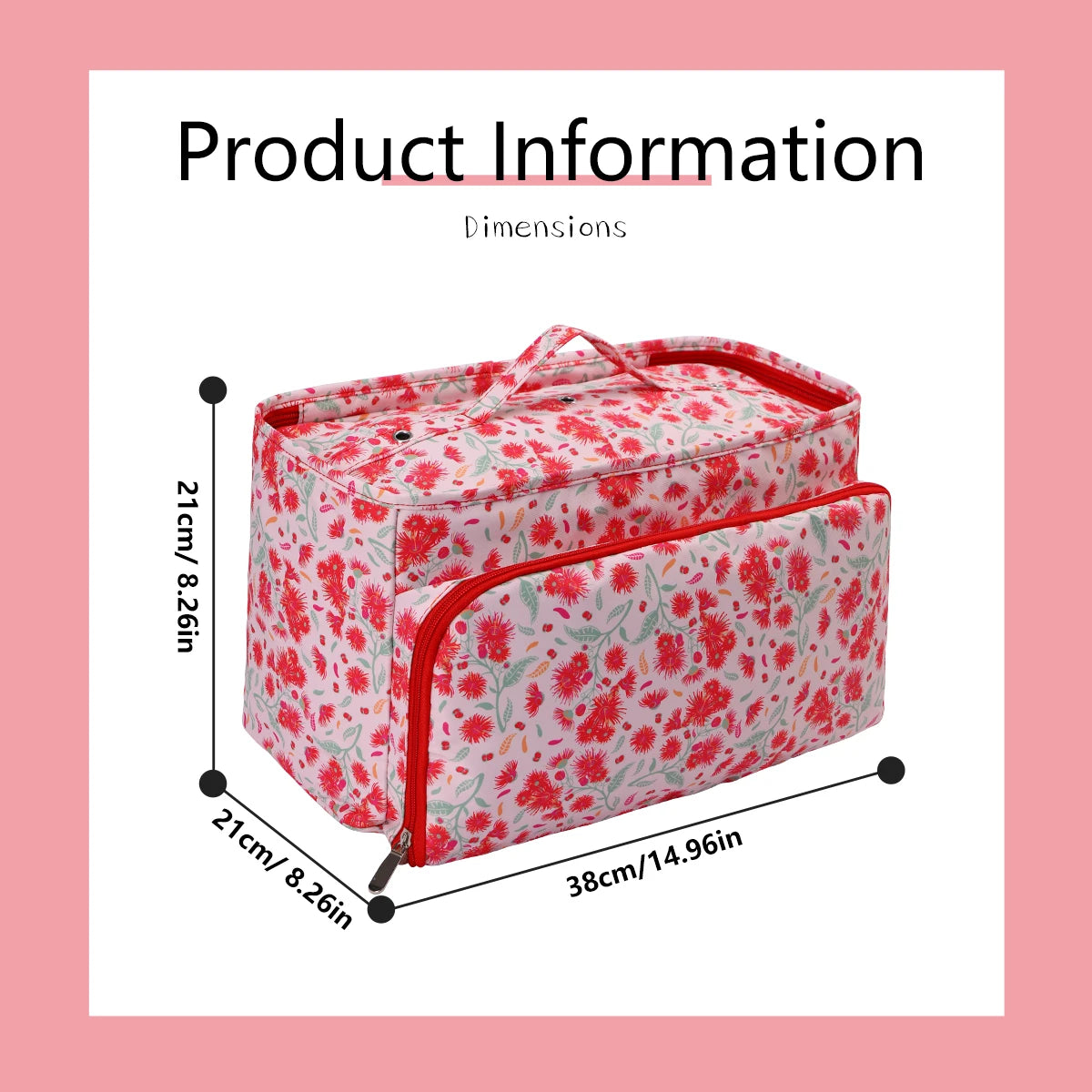 QZLKNIT Hot Sale Yarn Storage Bag with Dandel Waterproof Sewing Accessories Storage Bags Square Knitting Tote Bag Christmas Gift