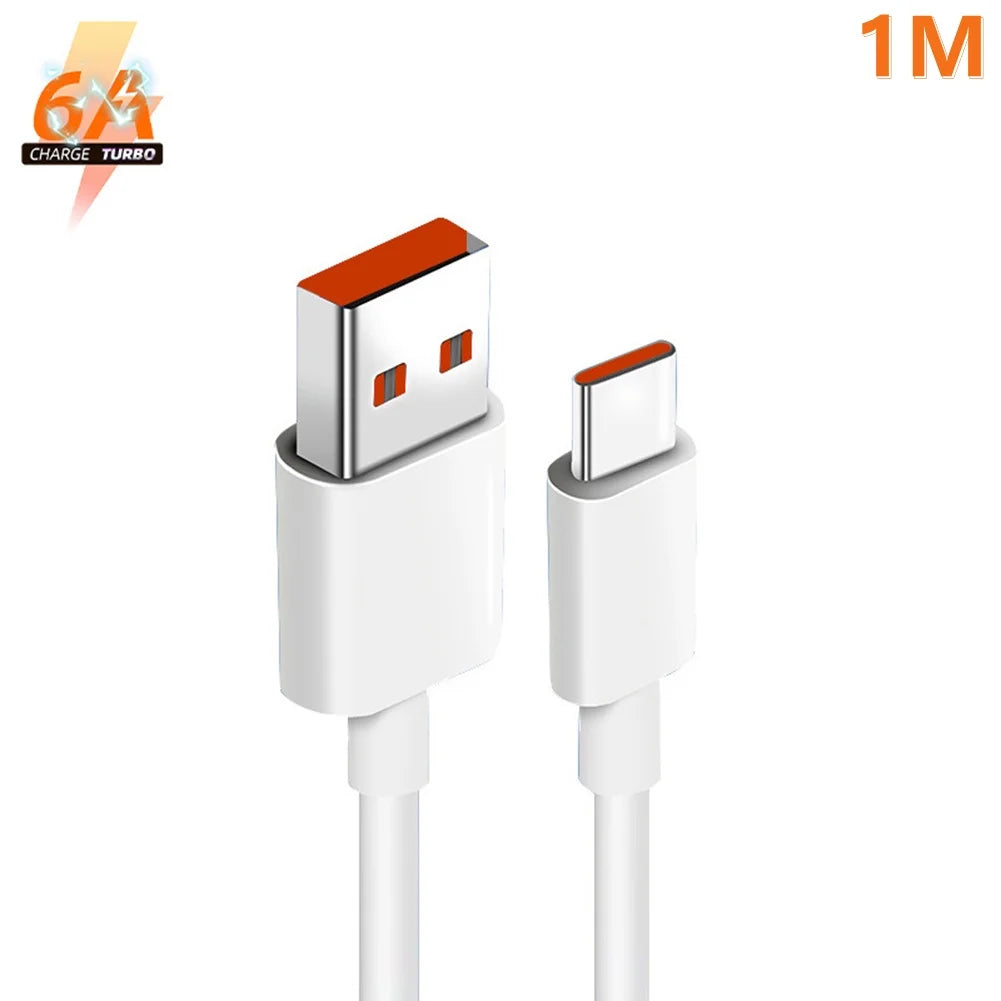 Original Xiaomi 6A USB Type C Cable Charger 120W Turbo Type Fast Charging For Mi 13 12 11 10 Pro Ultra Poco X3 Redmi Note K50 40