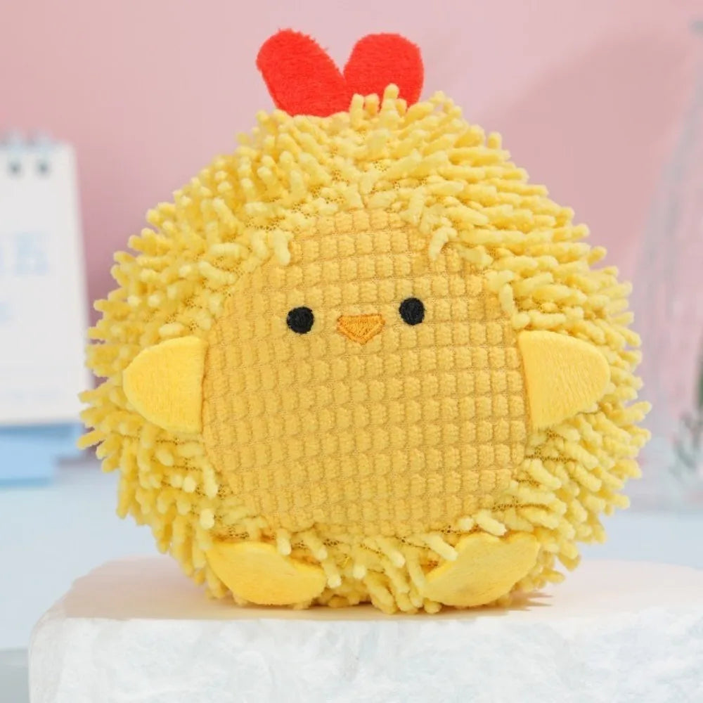 Cartoon Animal Shaped Pet Squeak Toys Bite Resistant Cute Pet Plush Toys Non-Toxic Funny Interactive Pet Toys Teething Cleaning