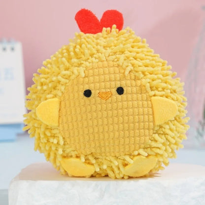 Cartoon Animal Shaped Pet Squeak Toys Bite Resistant Cute Pet Plush Toys Non-Toxic Funny Interactive Pet Toys Teething Cleaning
