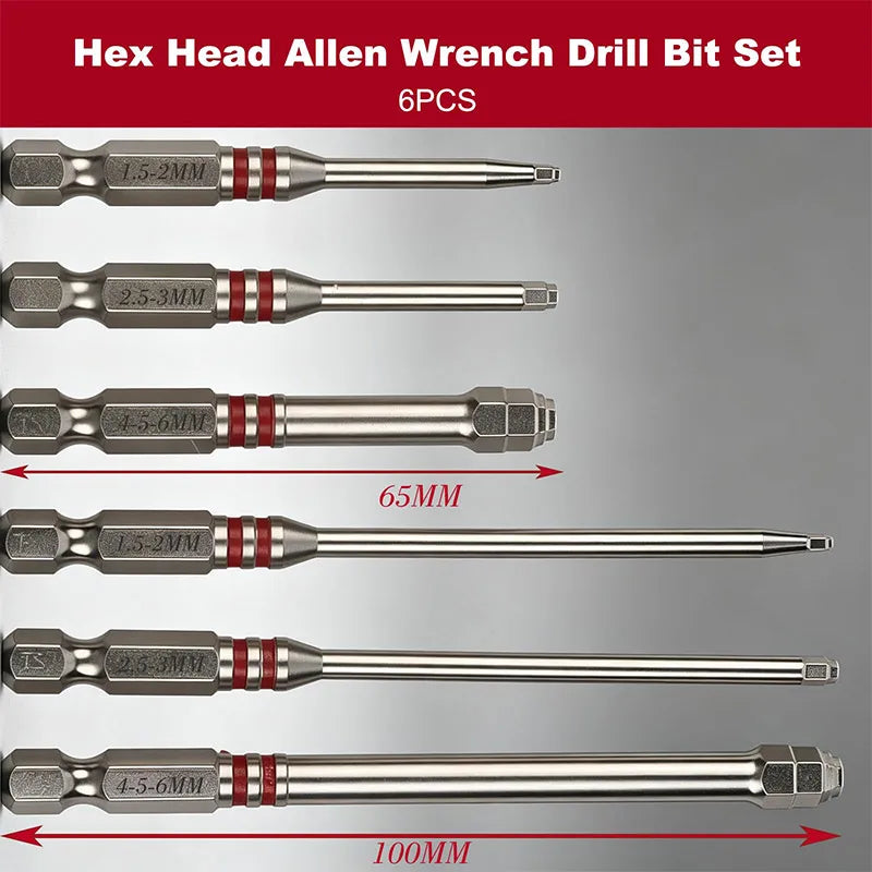Screwdriver Bits Set 3Pcs With Magnetic Hex Shank Pagoda-shaped Design In Multiple Sizes For Electric Drills And Wrenches
