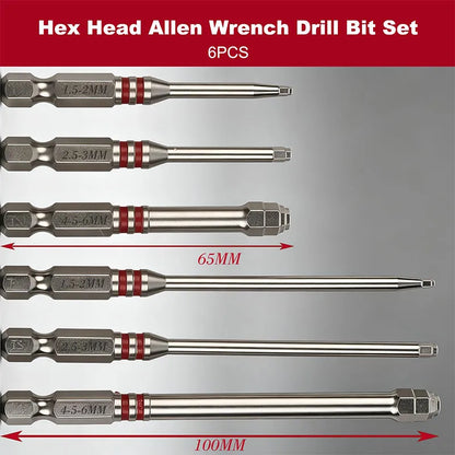 Screwdriver Bits Set 3Pcs With Magnetic Hex Shank Pagoda-shaped Design In Multiple Sizes For Electric Drills And Wrenches