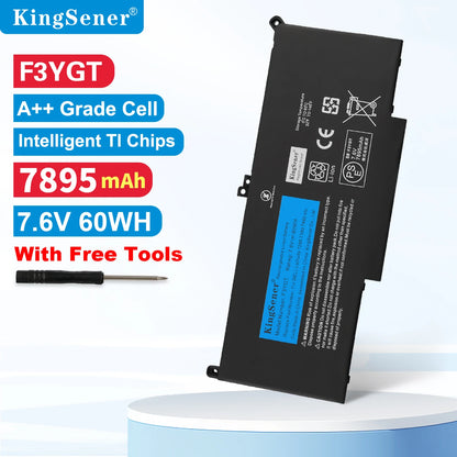 KingSener F3YGT 7.6V 60WH Laptop Battery for DELL Latitude 12 7000 E7280 E7290 E7380 E7390 E7480 E7490 Series DJ1J0