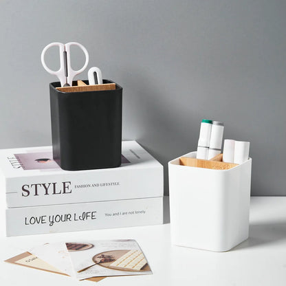 Bamboo Toothbrush Holder for Bathrooms, 3 Slots Toothbrush and Toothpaste Holder for Electric Toothbrushes, Floss, Razors