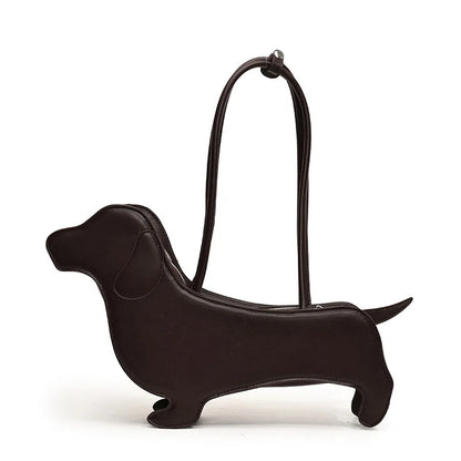 INS Three-dimensional Dachshund Shoulder Bag PU Leather Retro Handbag Korean Design Underarm Bag Purse and Handbag Designer Bag