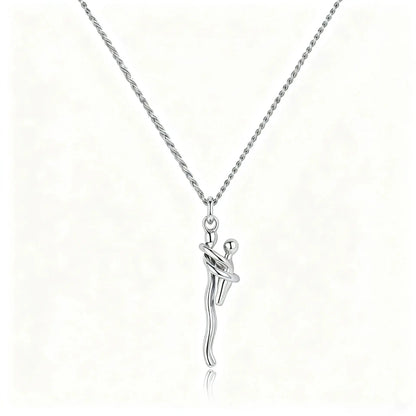 LATS Mother Child Hug Pendant Necklace for Women Men Mother's Day Father's Day Valentine's Day Creative Charm Jewelry Gifts