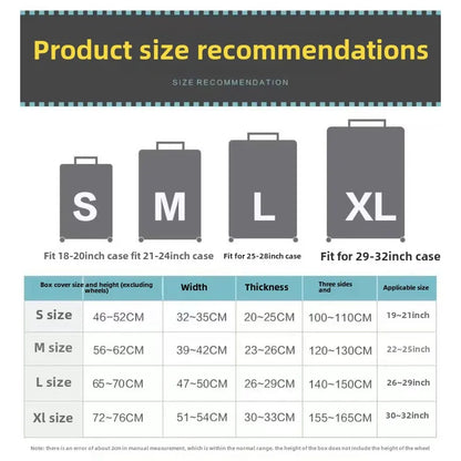 Snoopy Travel Suitcase Protective Cover Luggage Protective Cover Solid Color Suitable for 18-32 Inch Suitcases Travel Organizer