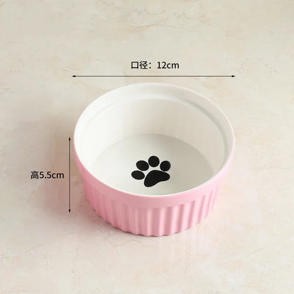 Wall-Mounted Ceramic Cat Dog Bowls Pet Cat Puppy Feeding Product Food Water Bowl For Cat Dog Pet Supplies