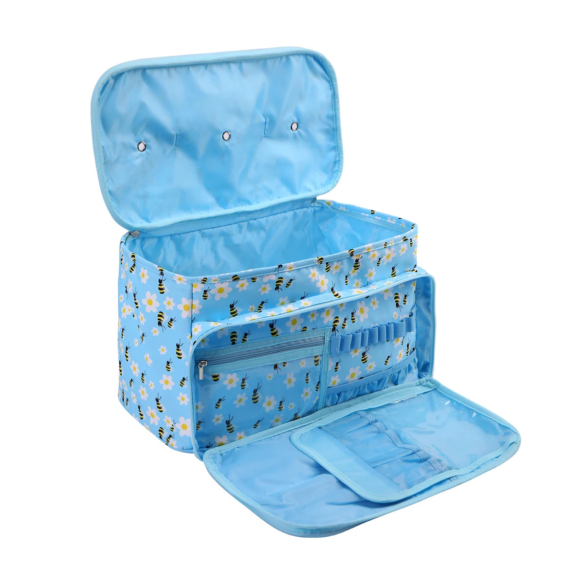 QZLKNIT Hot Sale Yarn Storage Bag with Dandel Waterproof Sewing Accessories Storage Bags Square Knitting Tote Bag Christmas Gift