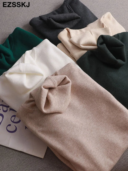 Basic Turtleneck Slim Cashmere Sweater Pullover Women Autumn winter thick warm Sweater For women Female Chic Jumpers top