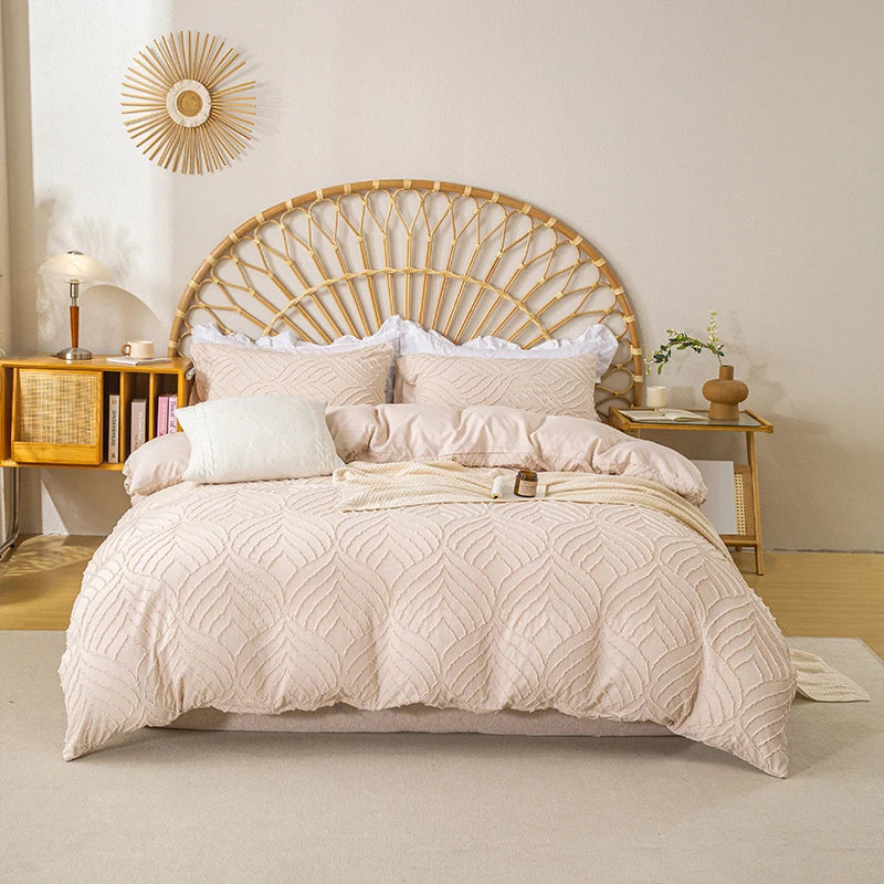 3pcs Cutting Flower Bedding Set with Zip Closure - Polyester, All-Season Comforter Set (Comforter & Pillow Shams Not Included)