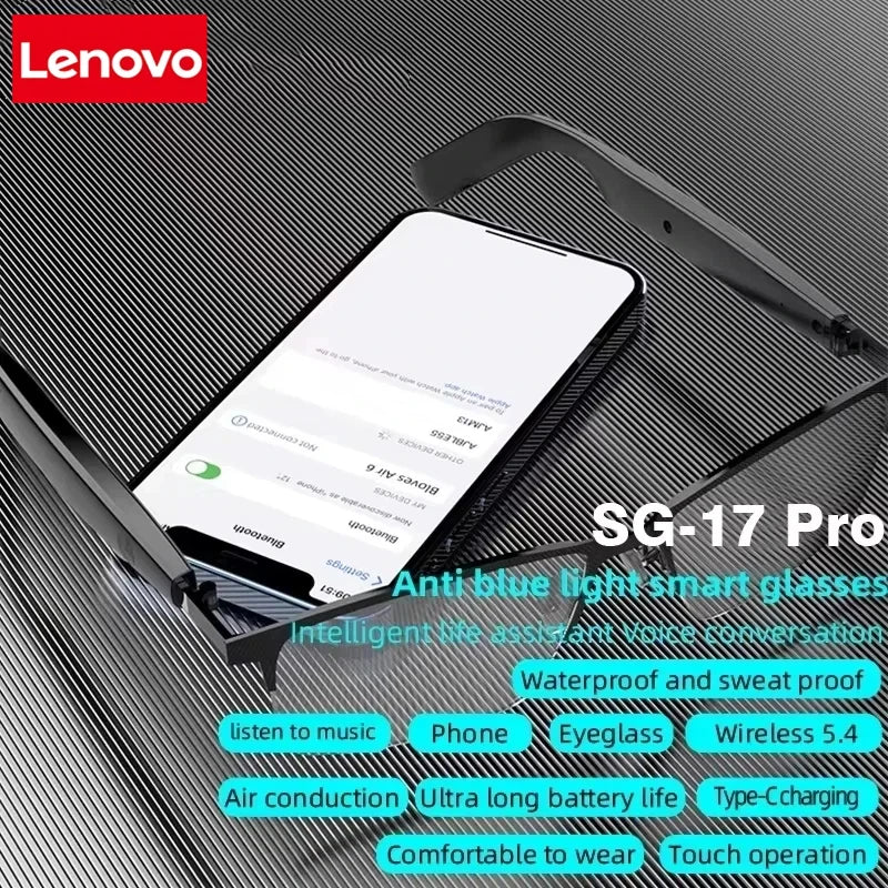 Lenovo Intelligent Glasses Shooting Photos and Video 4K HD Camera With Color Changing Lenses 260Mah Battery Color-changing Lens